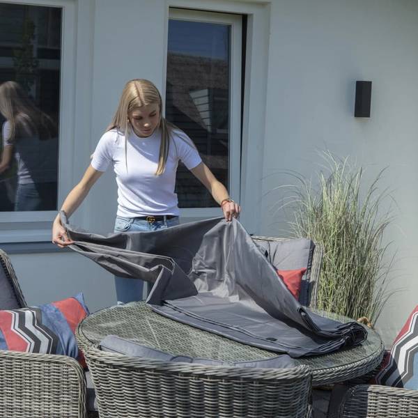 Gartenmöbel-Abdeckung 3014523 Grau - Polyester - 320 x 85 x 320 cm