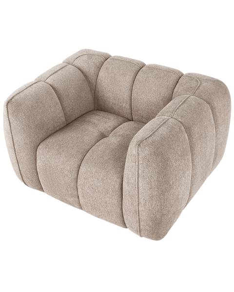 Sessel NESS Beige - Schwarz - Grau - Textil - 114 x 69 x 89 cm