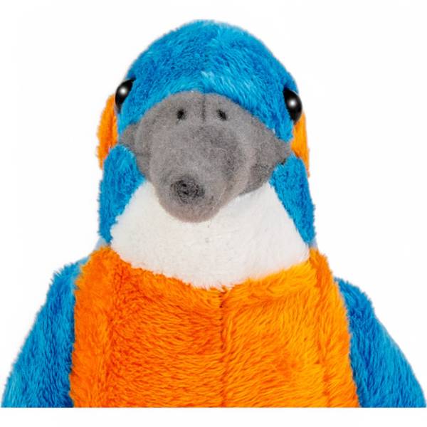 Kuscheltier Eisvogel Orange - Kunstfell - 7 x 13 x 15 cm