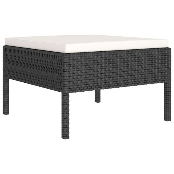 Gartenmöbel-Set 3003794 (2-teilig) Schwarz - Cremeweiß - Weiß