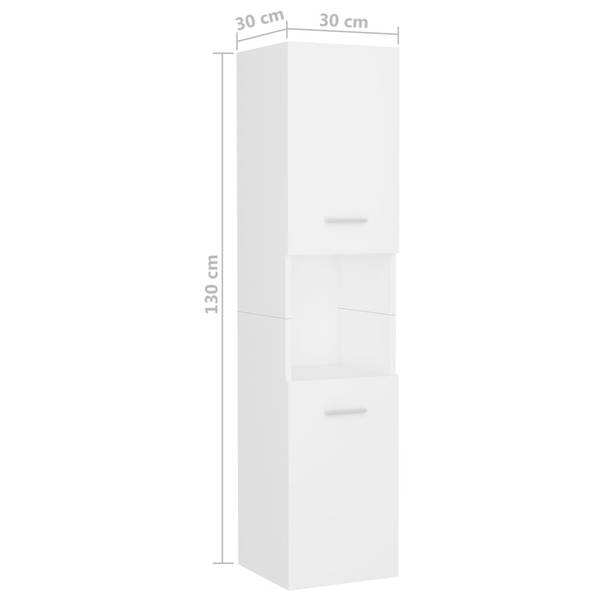 Badkamermeubelset 3007826 set van 5 wit - plaatmateriaal op houtbasis - kunststof - 60 x 46 x 38 cm