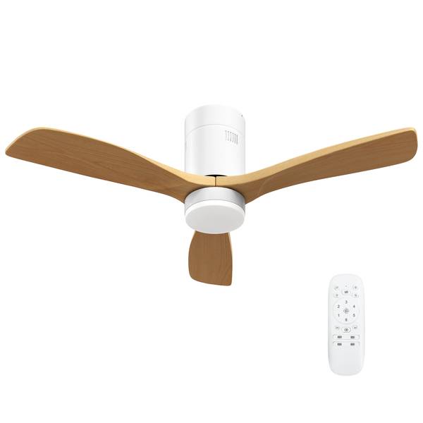 Deckenventilatorleuchten B31-516V00ND Braun - Massivholz - 117 x 29 x 117 cm
