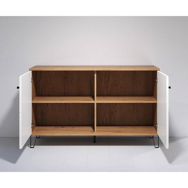 Buffet TOUCH Imitation chêne artisan / Blanc