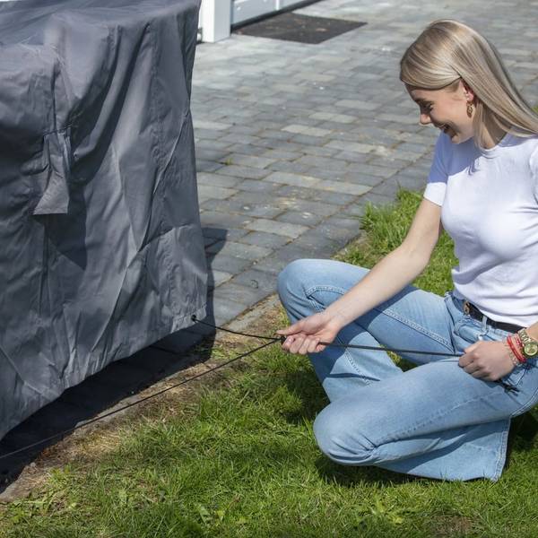 Gartenmöbel-Abdeckung 3014522 Grau - Polyester - 130 x 85 x 130 cm