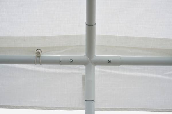 Großraumzelt MAXIMA Weiß - Textil - 400 x 300 x 800 cm