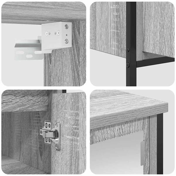Badmöbel-Set 2er Set 3328392 Grau - Holzwerkstoff - 60 x 60 x 35 cm