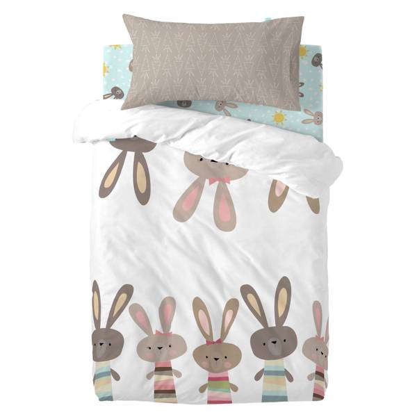 Rabbit family Set housse couette 115x145 Textile - 115 x 1 x 145 cm
