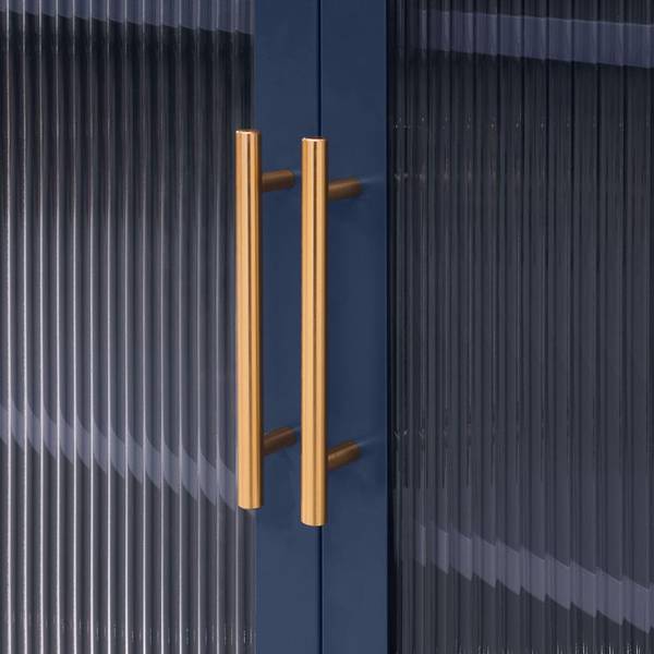 Nischenregal LUKA Blau - Stahl - 35 x 90 x 80 cm