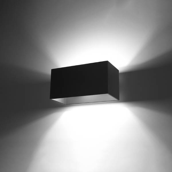 Wandlamp Quad Schwarz - 20 x 10 cm