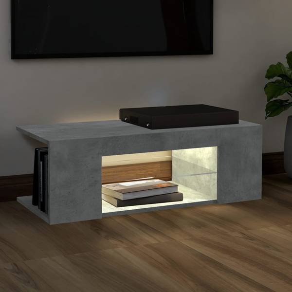 TV-Schrank mit LED-Leuchten D699 Steingrau