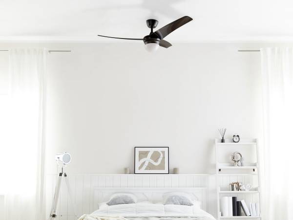 Ventilateur de plafond JIBOA Noir - Métal - 110 x 36 x 110 cm