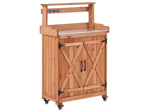 Pflanztisch ALTOLIA Braun - Massivholz - 70 x 119 x 40 cm
