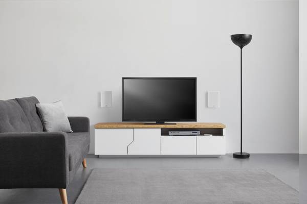 TV-Element CARLOS Braun - Weiß - Holz teilmassiv - 180 x 47 x 42 cm