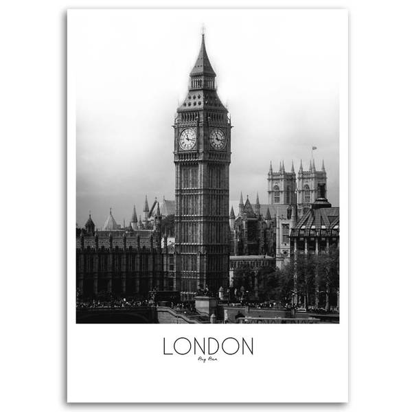 Tableau déco londres big ben 60 x 90 cm