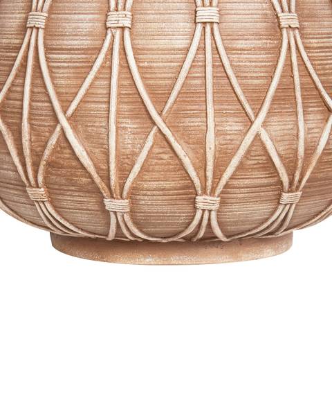 Blumenvase DOMOKOS Beige - Braun - Metall - 40 x 38 x 40 cm