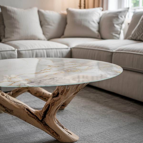 Tischplatte Calacatta 100 x 100 cm