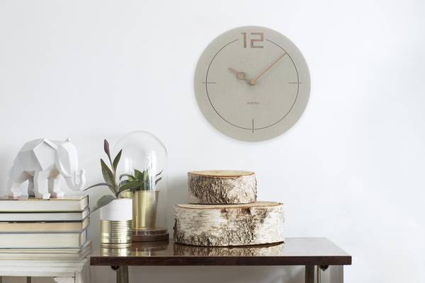 Wanduhr Wanduhren Co Grau - Holzwerkstoff - 29 x 29 x 1 cm