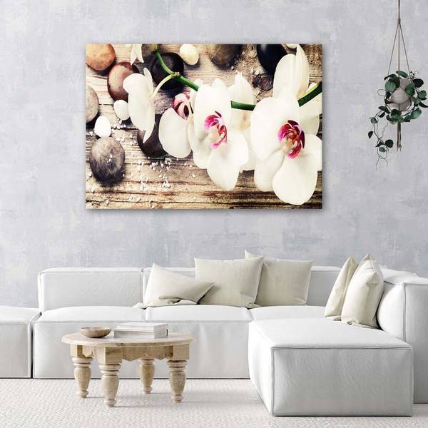 Wandbild orchideen zen 120 x 80 cm