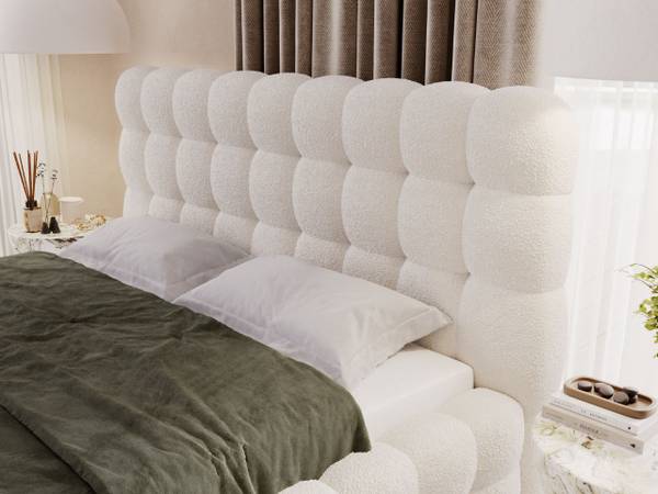 Polsterbett TWIST Creme - Cremeweiß - Liegefläche Breite: 180 cm