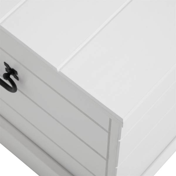 Holztruhe RURAL Weiß - Kiefer - 91 x 46 x 50 cm