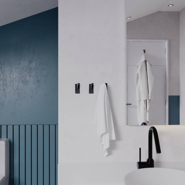 Wandhaken NORA Schwarz - Eisen - 3 x 6 x 4 cm