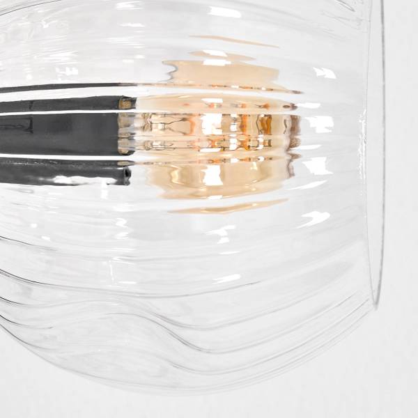 Stehlampe Cesaro Aluminium - Klarglas - 31 x 160 x 69 cm