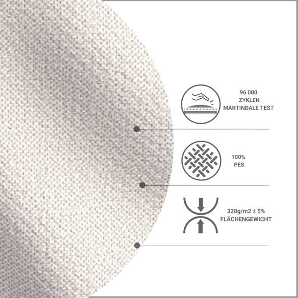 Boxspringbett Sauiti Ecru - 140 x 120 x 211 cm