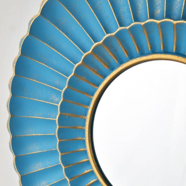 Spiegel DAZ turquoise - plaatmateriaal op houtbasis - 50 x 4 x 50 cm