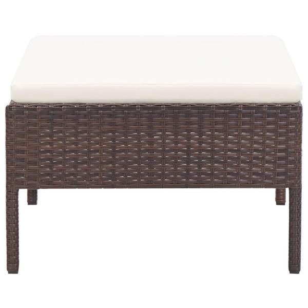 Tuin Loungeset 3001269 set van 3 bruin - polyester - staal - 69 x 67 x 57 cm