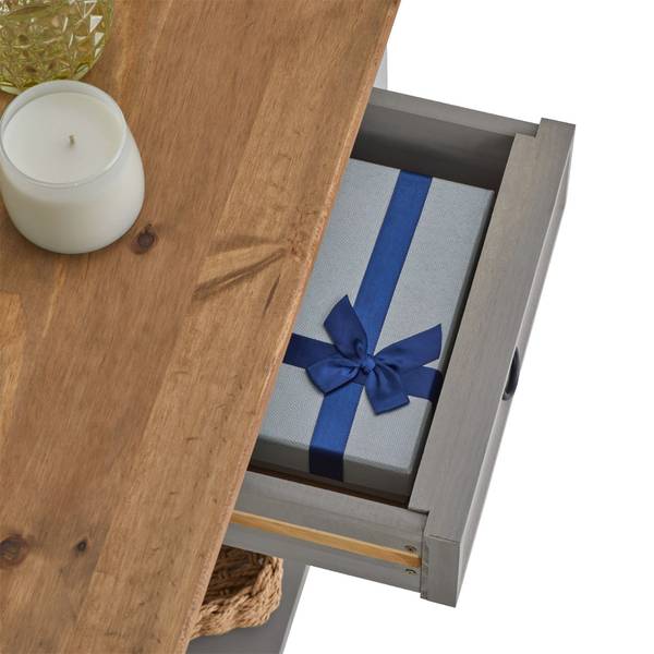 Konsolentisch RAMON Grau - Kiefer - 87 x 73 x 32 cm