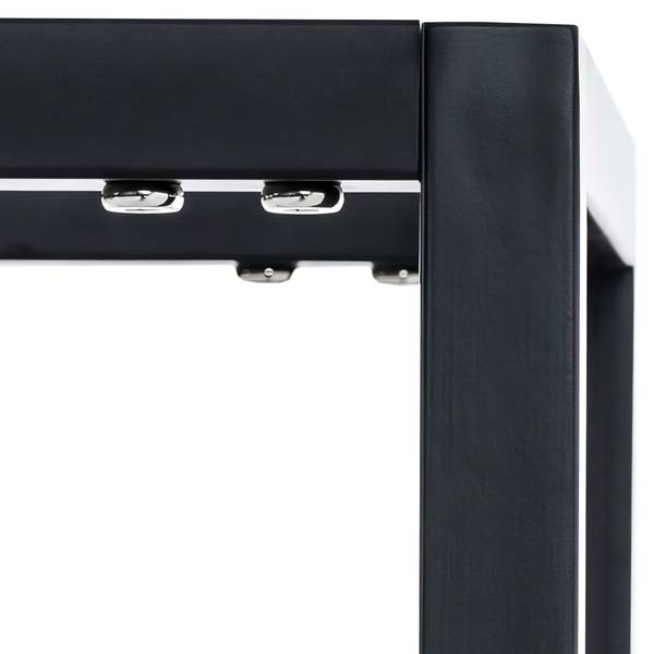 Haardhoutrek Hilta zwart - metaal - 100 x 100 x 25 cm