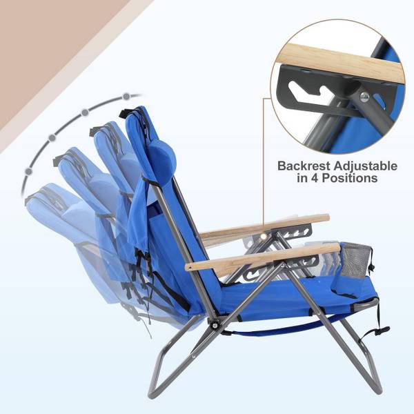 Campingstuhl Helmar Blau - Metall - Textil - 47 x 78 x 66 cm