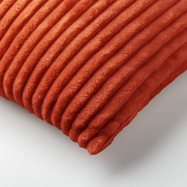 Wohndecke und Kissen Mart Marthy 3er Set Orangerot