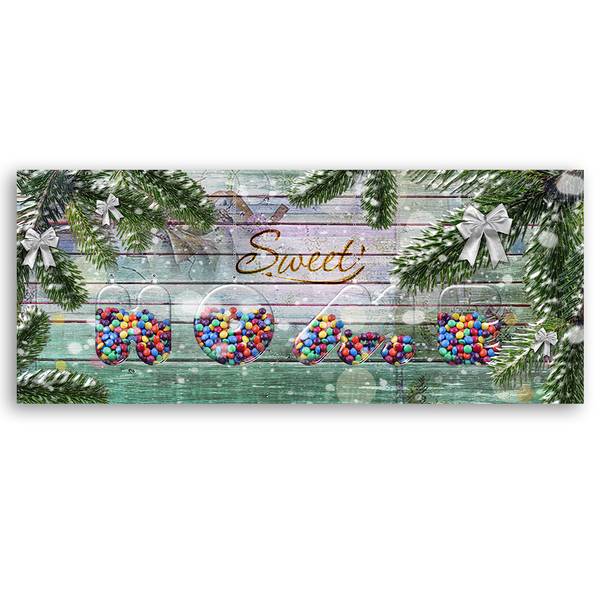 Wandbild schriftzug „sweet home” 120 x 40 cm