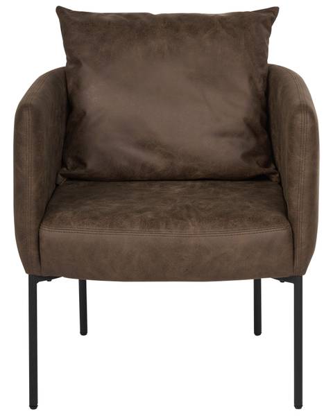 Fauteuil MALMOS 2-delig zwart - bruin - donkerbruin