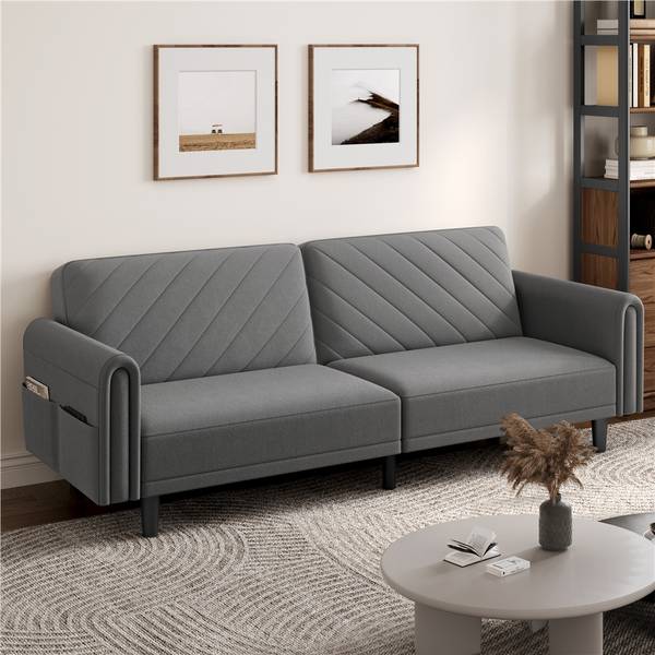 Schlafsofa ARF47 Grau - 202 x 71 x 82 cm