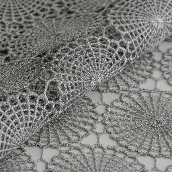 Tischdecke Beaulieu Silber - Textil - 80 x 1 x 80 cm