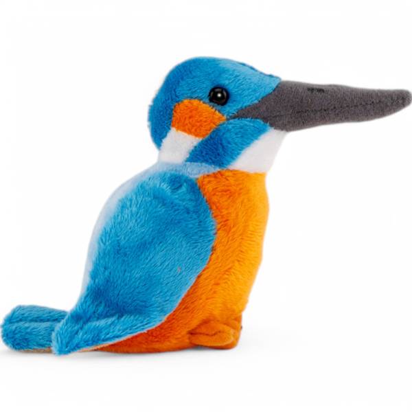 Kuscheltier Eisvogel Orange - Kunstfell - 7 x 13 x 15 cm