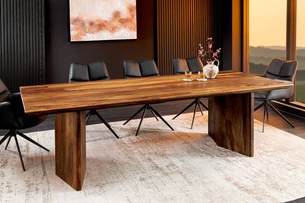 Esstisch DIAMOND Braun - Sheesham - 240 x 76 x 100 cm
