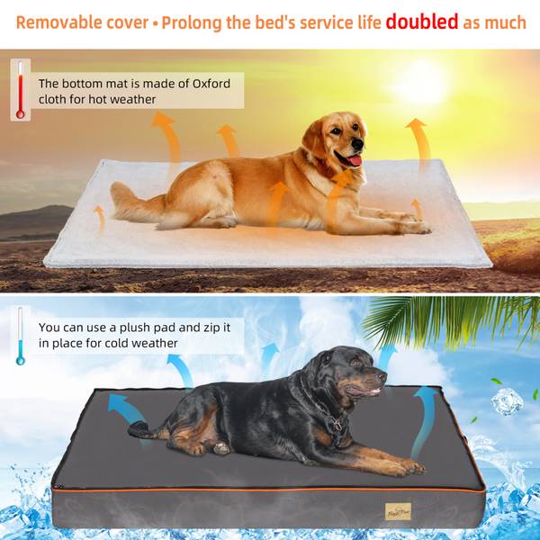 Orthopädisches Hundebett Aus Memory-Schaum – 100x60x10 Cm, Waschbar, Für Mittelgroße Hunde
