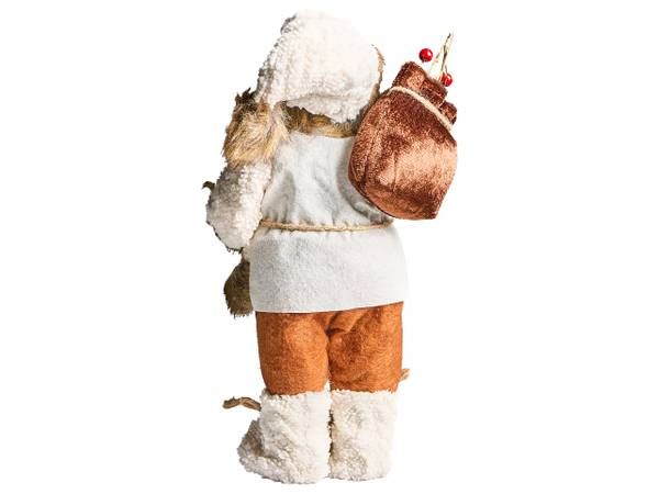 Decoratief accessoire SVARTEVATNET beige - bruin - wit - textiel - 14 x 37 x 7 cm