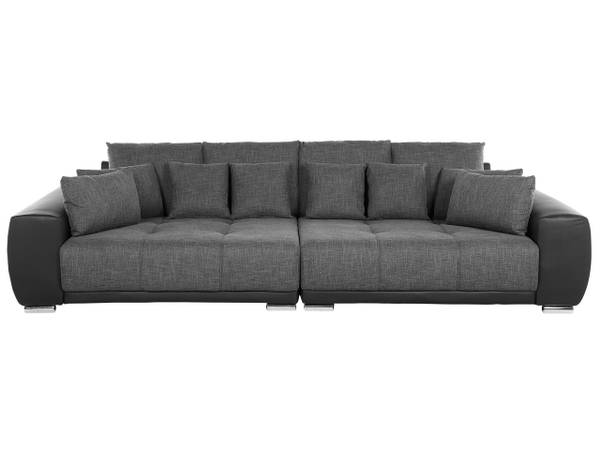 Sofa TORPO 9-tlg Schwarz - Grau - Silber