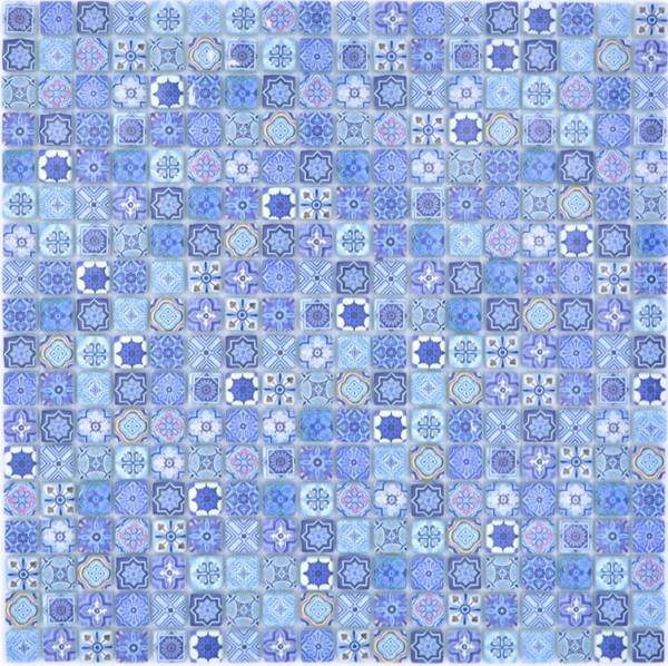 Mosaikfliesen 78-RB33 Blau - Glas - 30 x 30 x 30 cm