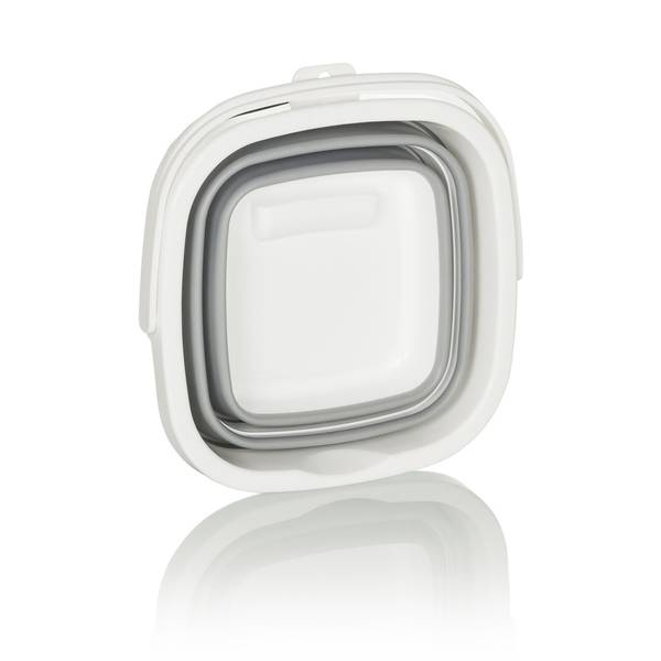Faltbehälter CLEAN SILR Grau - Weiß - Silikon - 32 x 25 x 32 cm