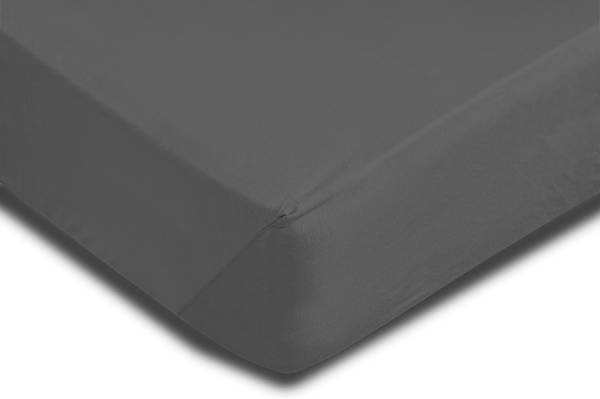 Bettlaken anthrazit 140-160x220 cm Heavy Grau - Jersey - 140 x 4 x 220 cm