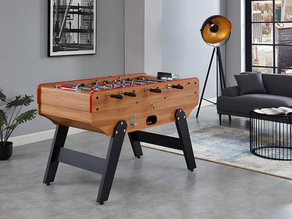 Tischfußball HENRY Beige - Holz teilmassiv - 78 x 96 x 153 cm