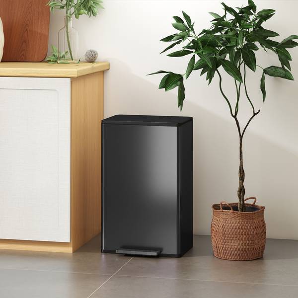 Mülleimer 851-068V00BK Schwarz - Metall - 35 x 68 x 43 cm