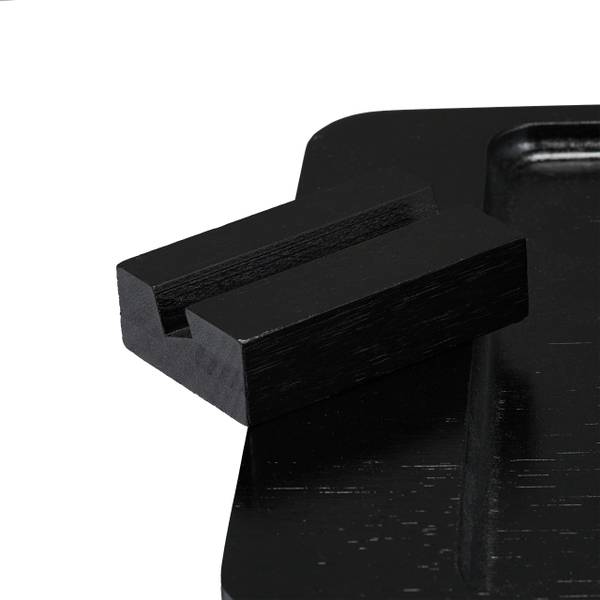 Sofatablett für Armlehne schwarz Schwarz - Holzverbundwerkstoff - 41 x 12 x 25 cm
