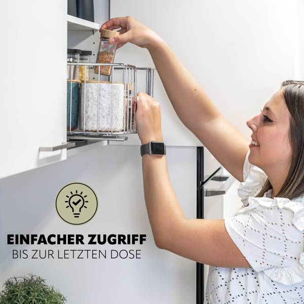 Korbauszug 60128 2er Set Silber - Metall - 40 x 20 x 29 cm