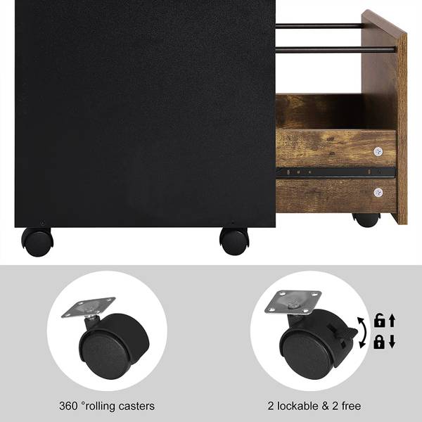 Aktenschrank mobil Bree Eiche Dunkel